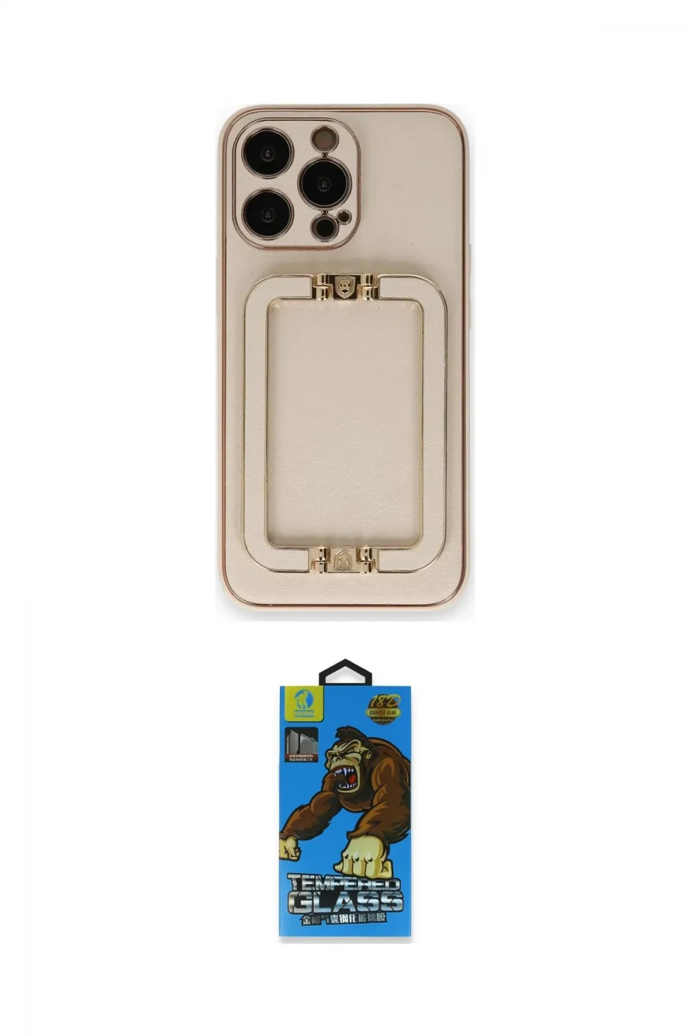 ieg™ iPhone 14 Pro Kılıf Kozmos Minimal Prime - Siyah 18D Cam Ekran Koruyucu
