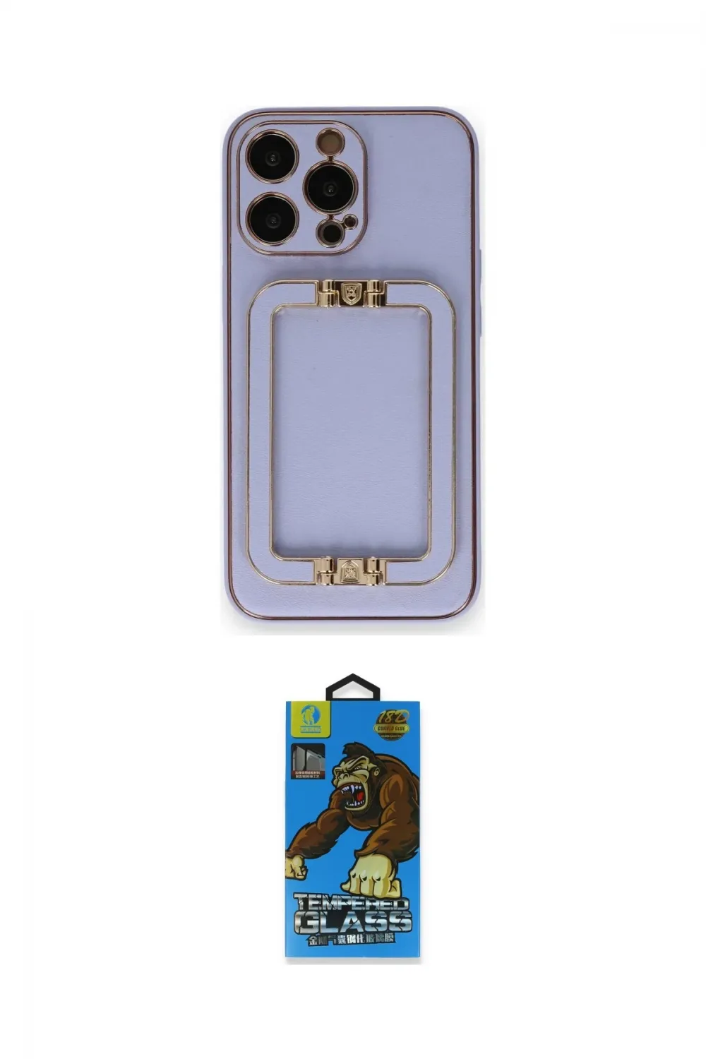 ieg™ iPhone 14 Pro Kılıf Kozmos Minimal Prime - Siyah 18D Cam Ekran Koruyucu