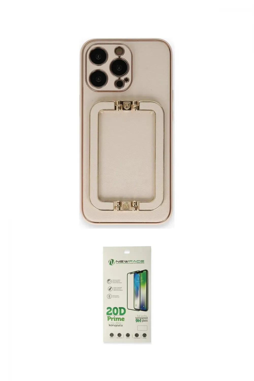 ieg™ iPhone 14 Pro Kılıf Kozmos Minimal Prime - Siyah 20D Premium Cam Ekran Koruyucu