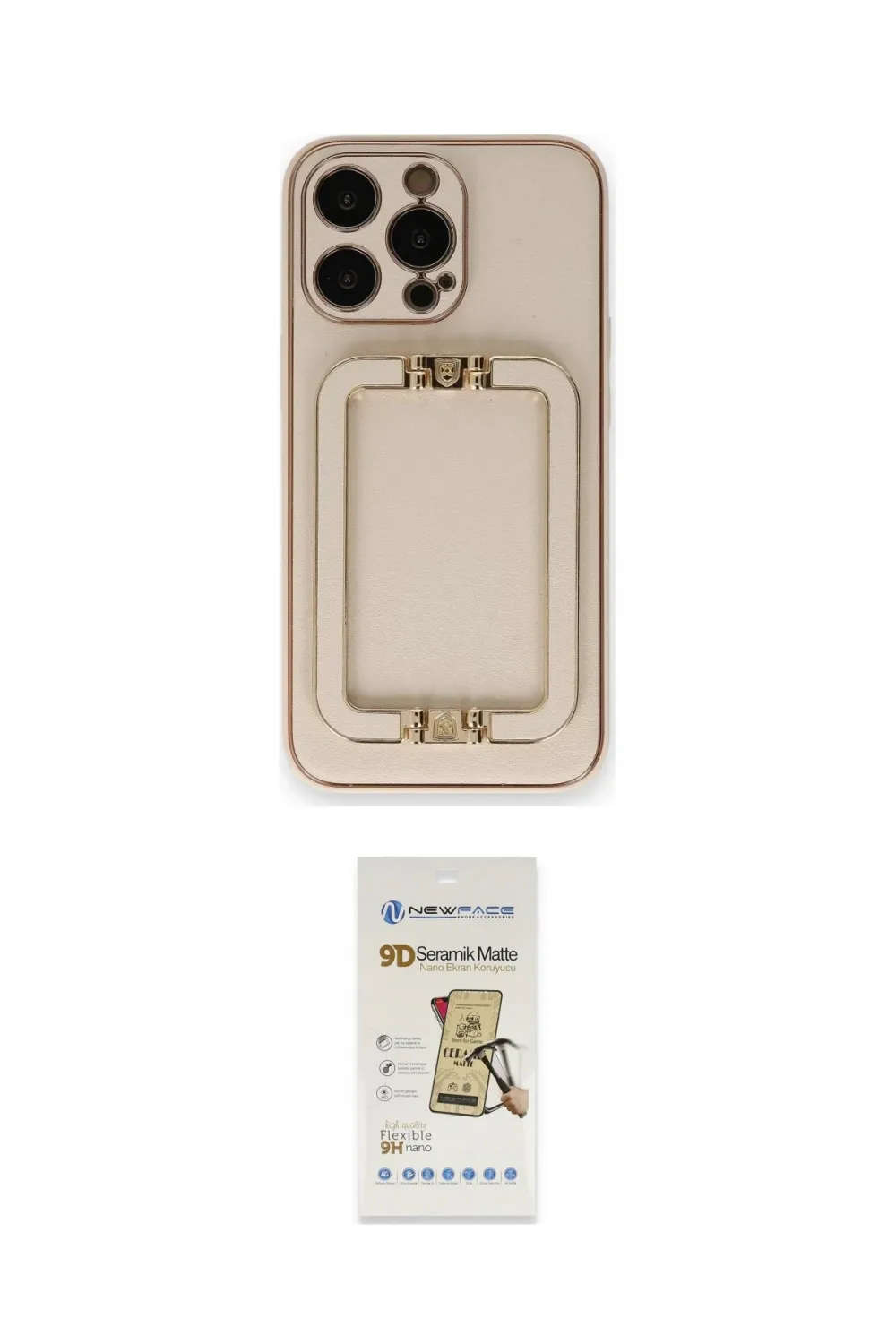 ieg™ iPhone 14 Pro Kılıf Kozmos Minimal Prime - Siyah Mat Seramik Nano Ekran Koruyucu