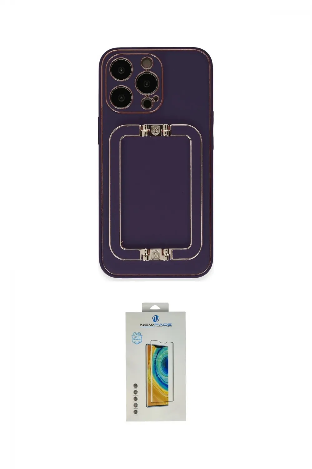 ieg™ iPhone 14 Pro Kılıf Kozmos Minimal Prime - Siyah Polymer Nano Ekran Koruyucu