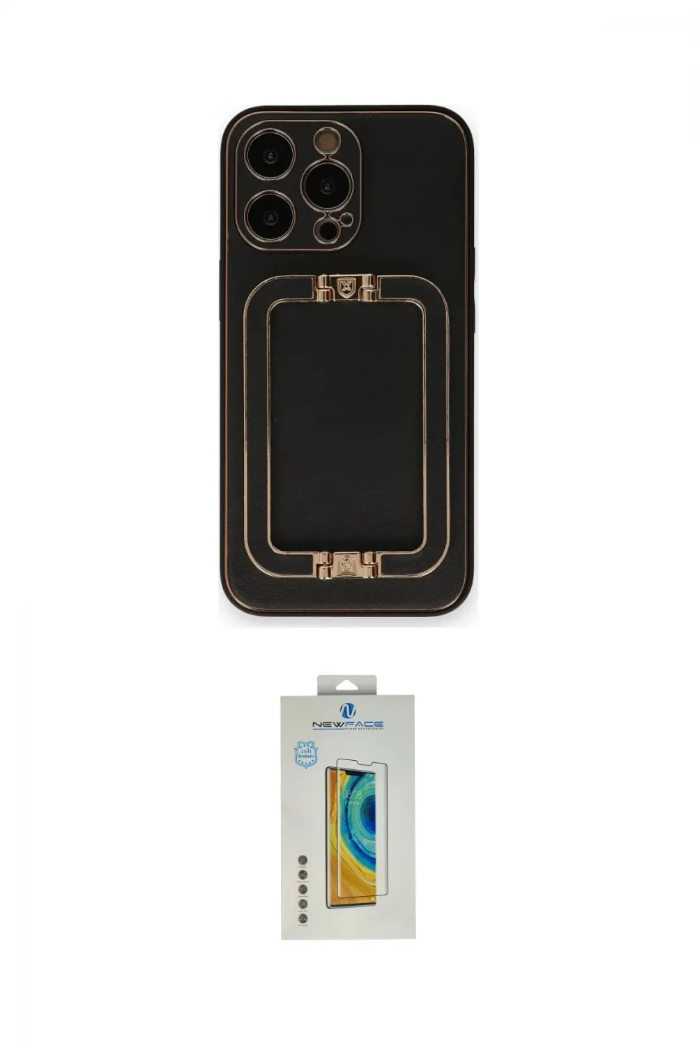 ieg™ iPhone 14 Pro Kılıf Kozmos Minimal Prime - Siyah Polymer Nano Ekran Koruyucu