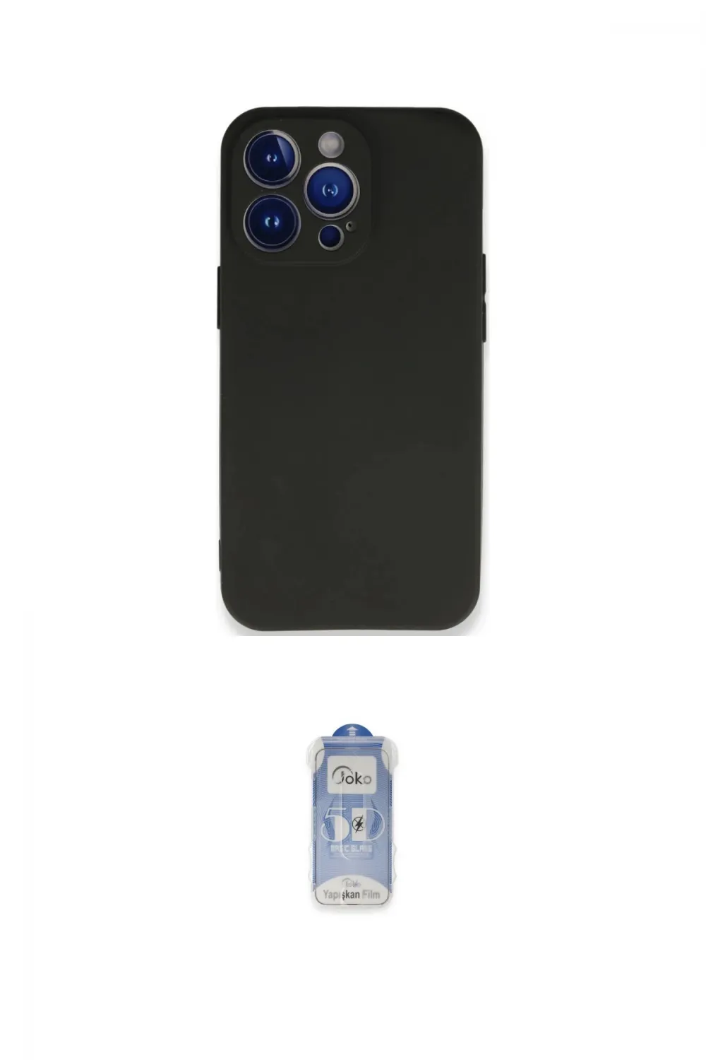 ieg™ iPhone 14 Pro Kılıf Kozmos Yansıma Özel Seri - Siyah Joko Magic 5D Cam
