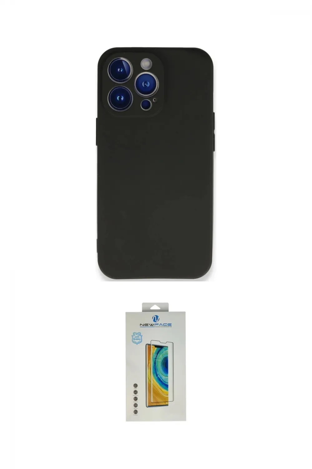 ieg™ iPhone 14 Pro Kılıf Kozmos Yansıma Özel Seri - Siyah Polymer Nano Ekran Koruyucu