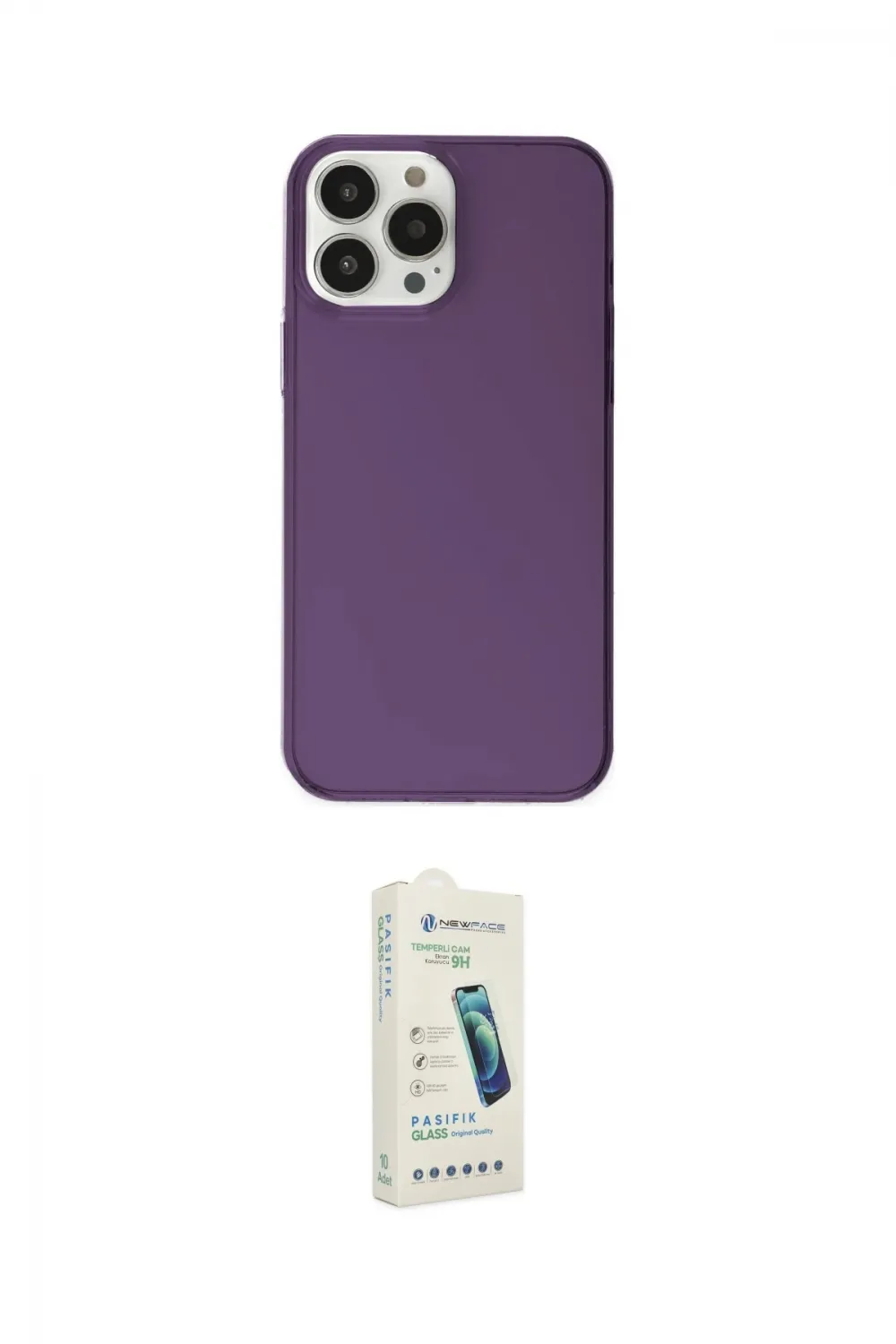 ieg™ iPhone 14 Pro Kılıf Kutup Doku Koleksiyonu - Şeffaf Pasifik Cam Ekran Koruyucu