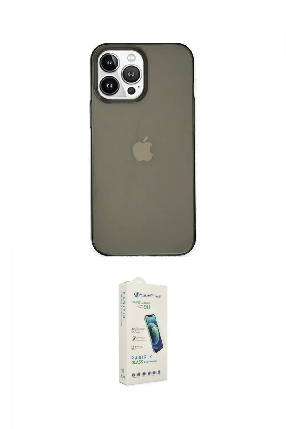 ieg™ iPhone 14 Pro Kılıf Kutup Doku Koleksiyonu - Şeffaf Pasifik Cam Ekran Koruyucu