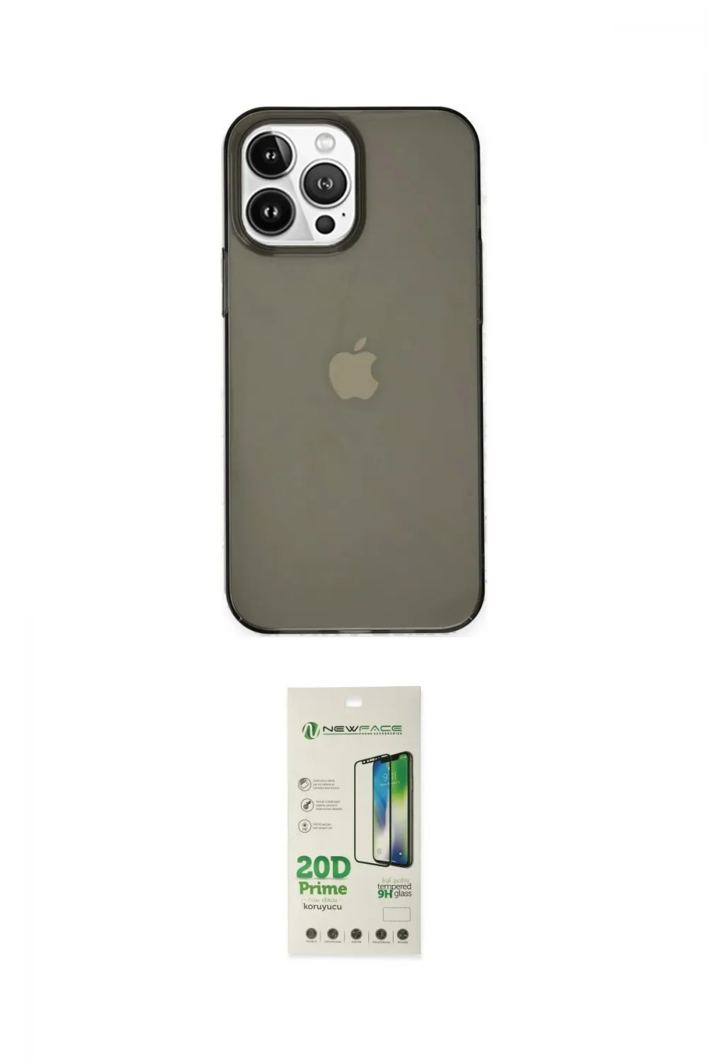 ieg™ iPhone 14 Pro Kılıf Kutup Doku Koleksiyonu - Siyah 20D Premium Cam Ekran Koruyucu
