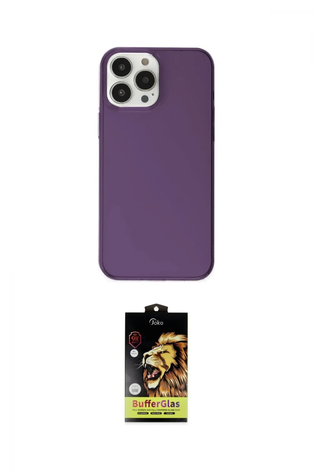 ieg™ iPhone 14 Pro Kılıf Kutup Doku Koleksiyonu - Siyah Buffer Cam Ekran Koruyucu