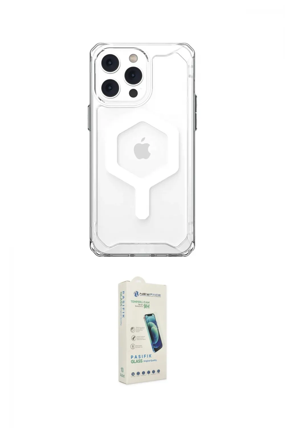 ieg™ iPhone 14 Pro Kılıf Kutup Doku Prime - Şeffaf Pasifik Cam Ekran Koruyucu