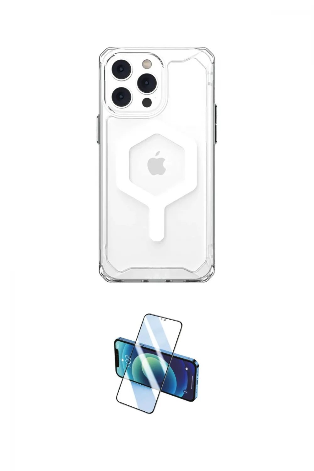 ieg™ iPhone 14 Pro Kılıf Kutup Doku Prime - Siyah 3D Antistatik Cam Ekran Koruyucu