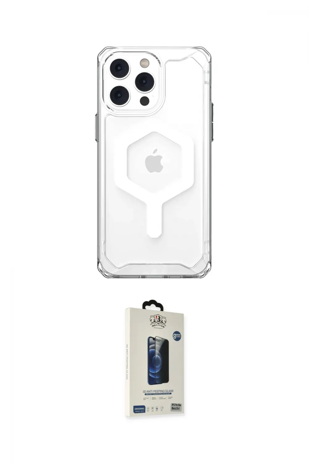 ieg™ iPhone 14 Pro Kılıf Kutup Doku Prime - Siyah Bilvis Hayalet Cam Ekran Koruyucu