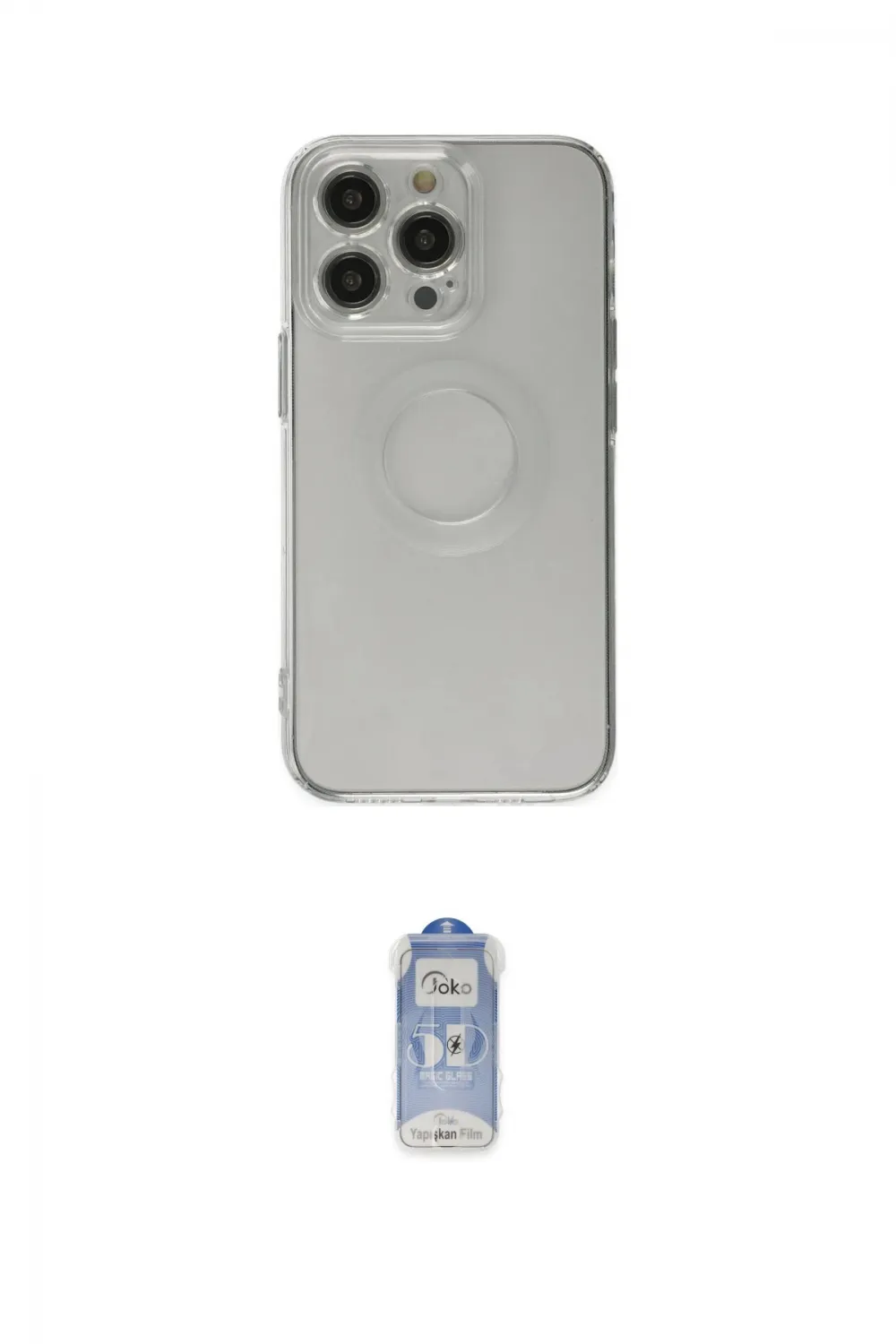 ieg™ iPhone 14 Pro Kılıf Kutup Klasik - Siyah Joko Magic 5D Cam