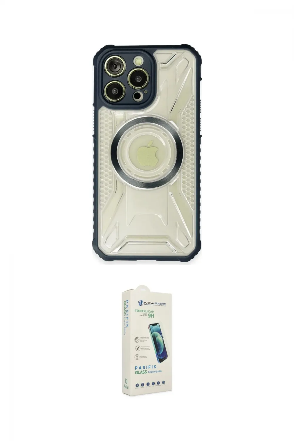 ieg™ iPhone 14 Pro Kılıf Kutup Modern - Şeffaf Pasifik Cam Ekran Koruyucu