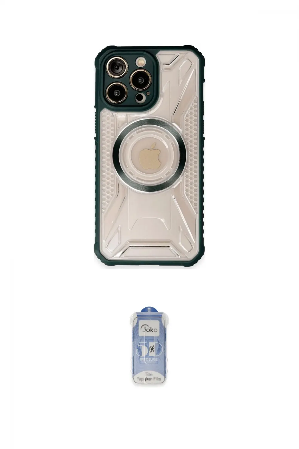 ieg™ iPhone 14 Pro Kılıf Kutup Modern - Siyah Joko Magic 5D Cam