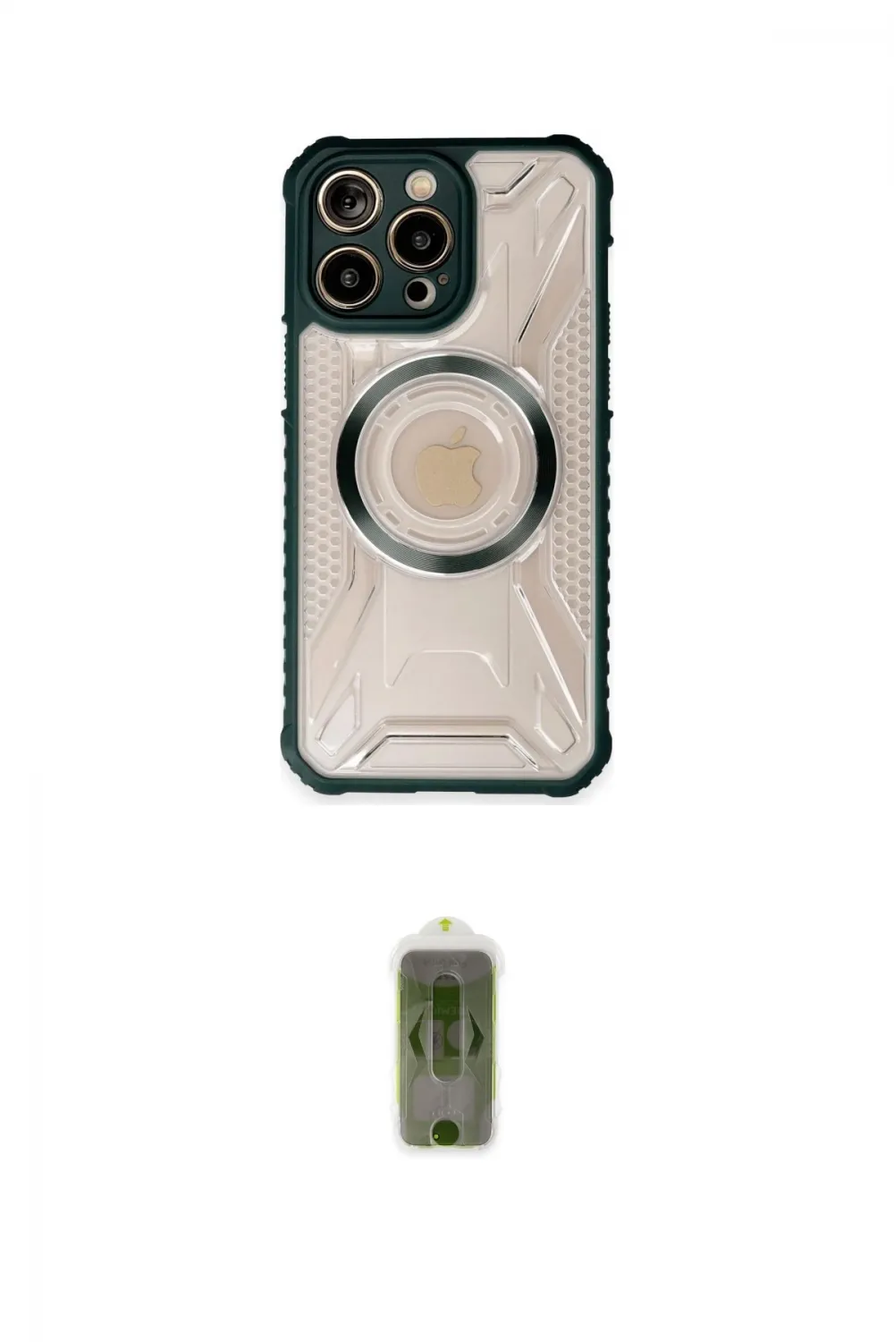 ieg™ iPhone 14 Pro Kılıf Kutup Modern - Siyah Joko Magic 5D Hayalet Cam