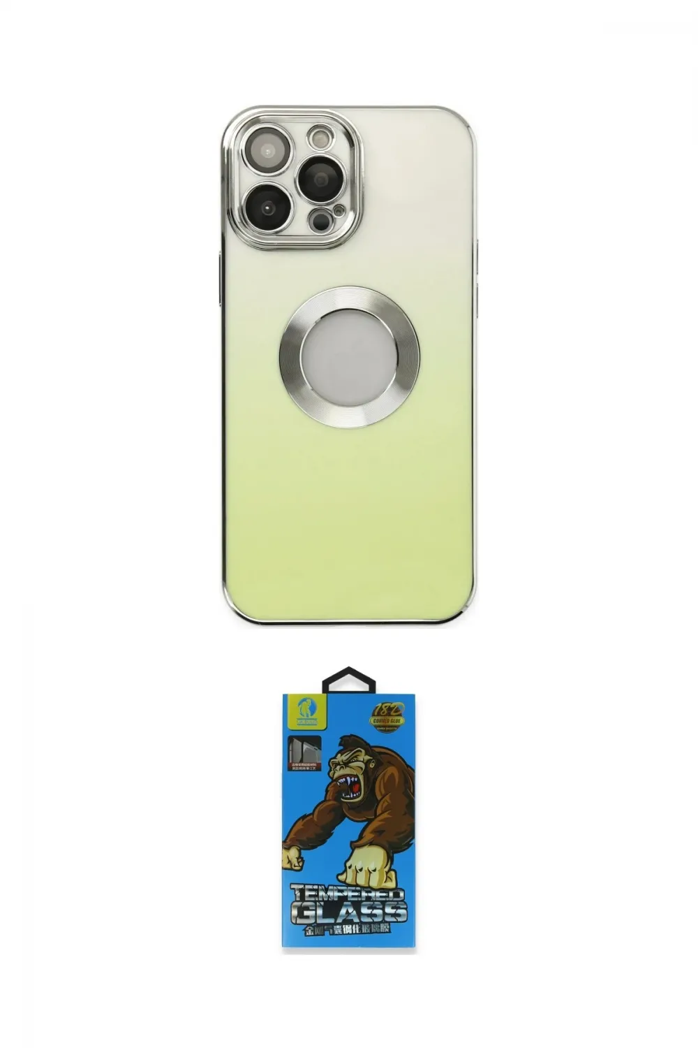 ieg™ iPhone 14 Pro Kılıf Kutup Yansıma Özel Seri - Siyah 18D Cam Ekran Koruyucu