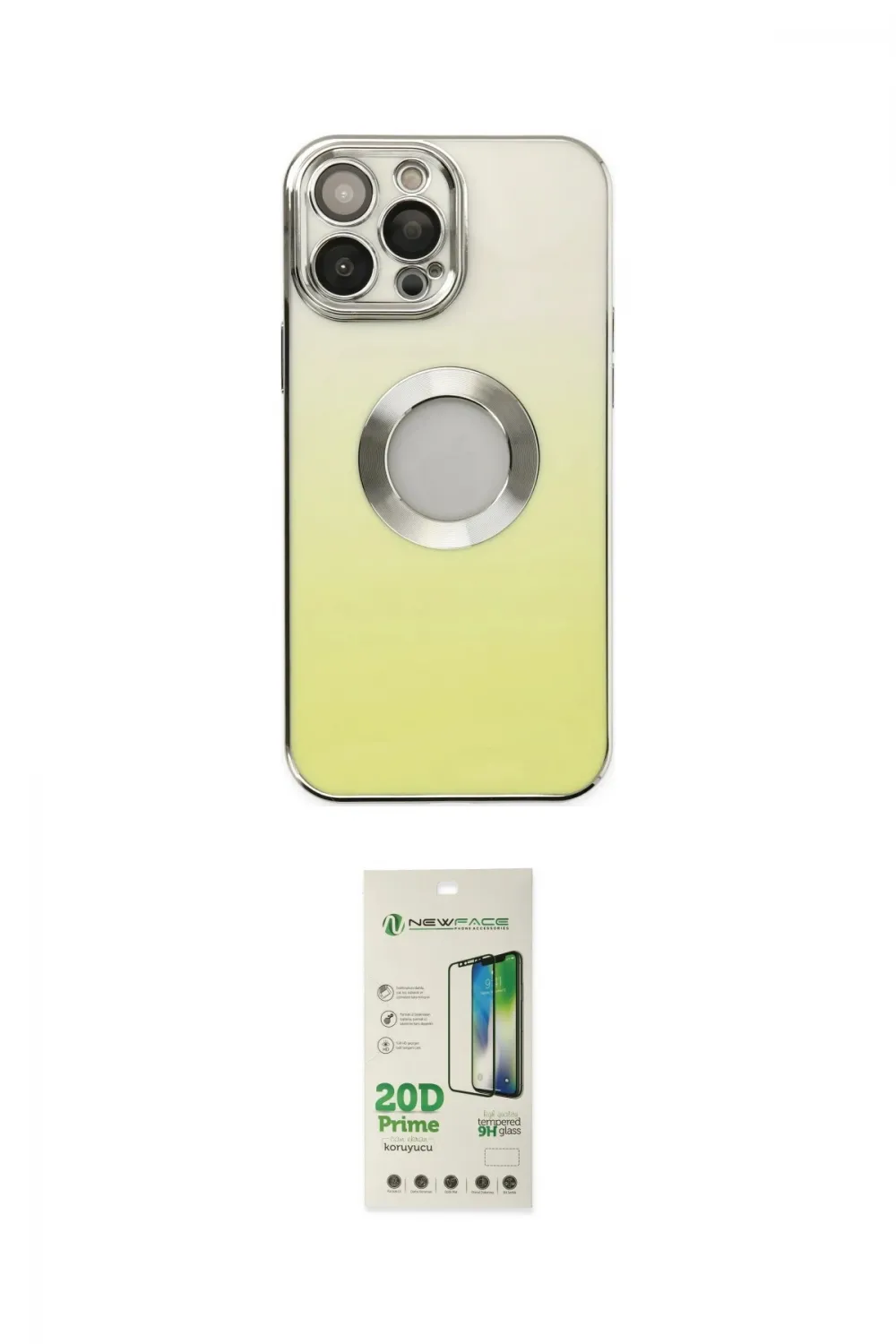 ieg™ iPhone 14 Pro Kılıf Kutup Yansıma Özel Seri - Siyah 20D Premium Cam Ekran Koruyucu