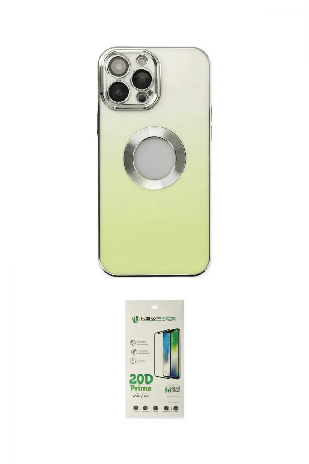 ieg™ iPhone 14 Pro Kılıf Kutup Yansıma Özel Seri - Siyah 20D Premium Cam Ekran Koruyucu