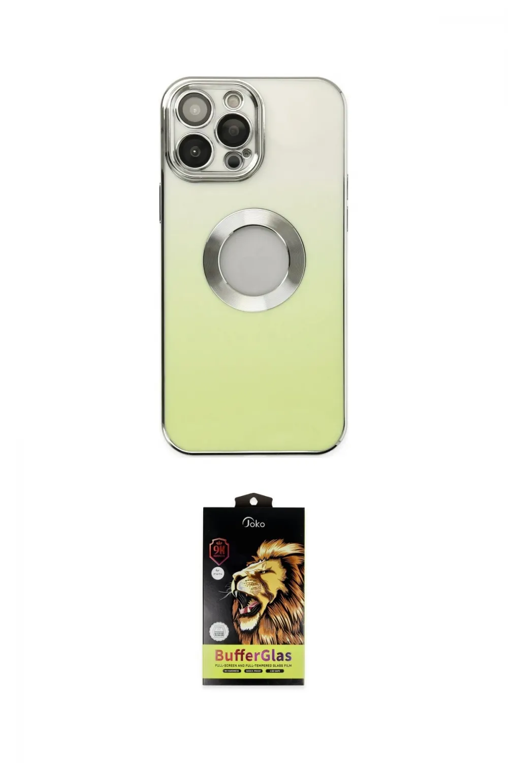 ieg™ iPhone 14 Pro Kılıf Kutup Yansıma Özel Seri - Siyah Buffer Cam Ekran Koruyucu