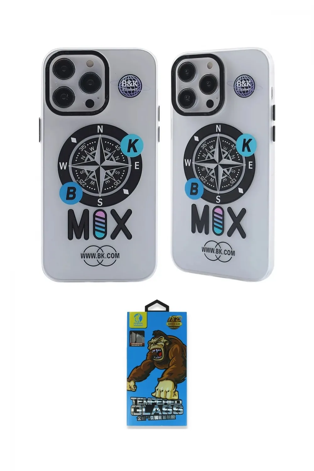 ieg™ iPhone 14 Pro Kılıf Nova Doku Koleksiyonu - Siyah 18D Cam Ekran Koruyucu