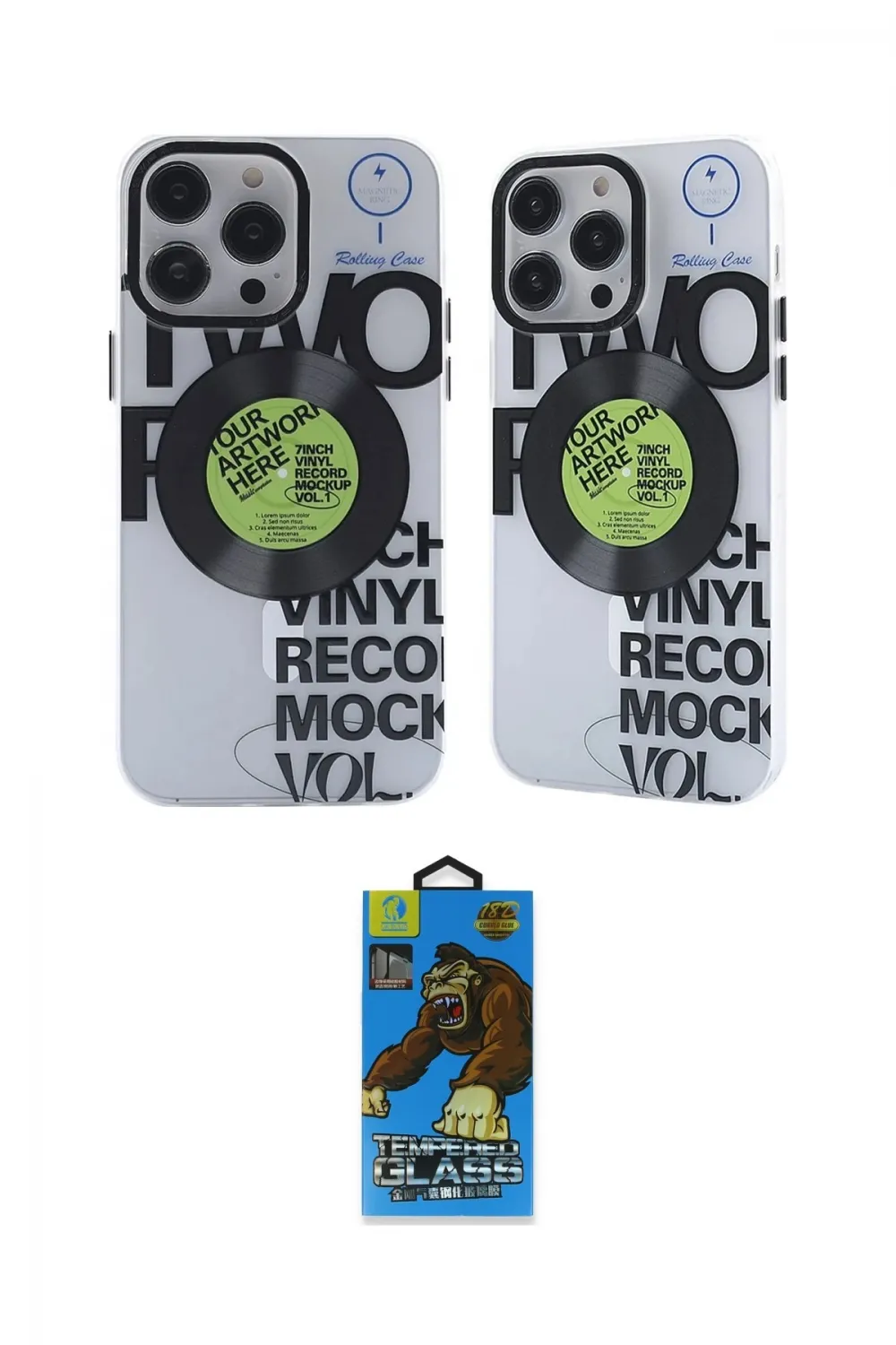 ieg™ iPhone 14 Pro Kılıf Nova Doku Koleksiyonu - Siyah 18D Cam Ekran Koruyucu
