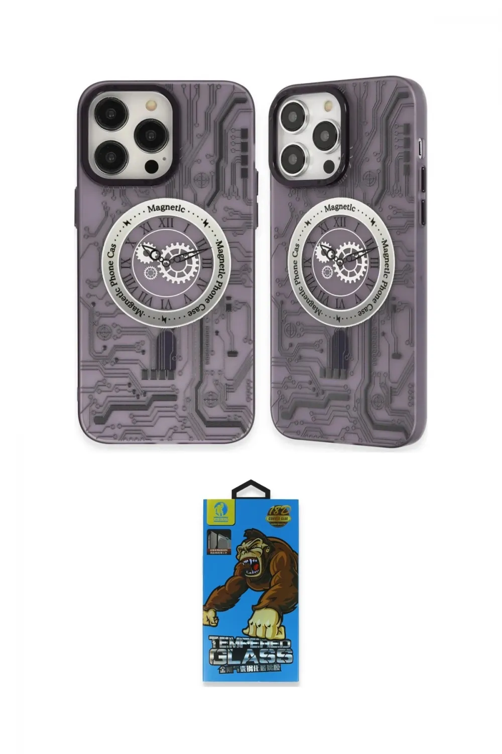 ieg™ iPhone 14 Pro Kılıf Nova Doku Koleksiyonu - Siyah 18D Cam Ekran Koruyucu