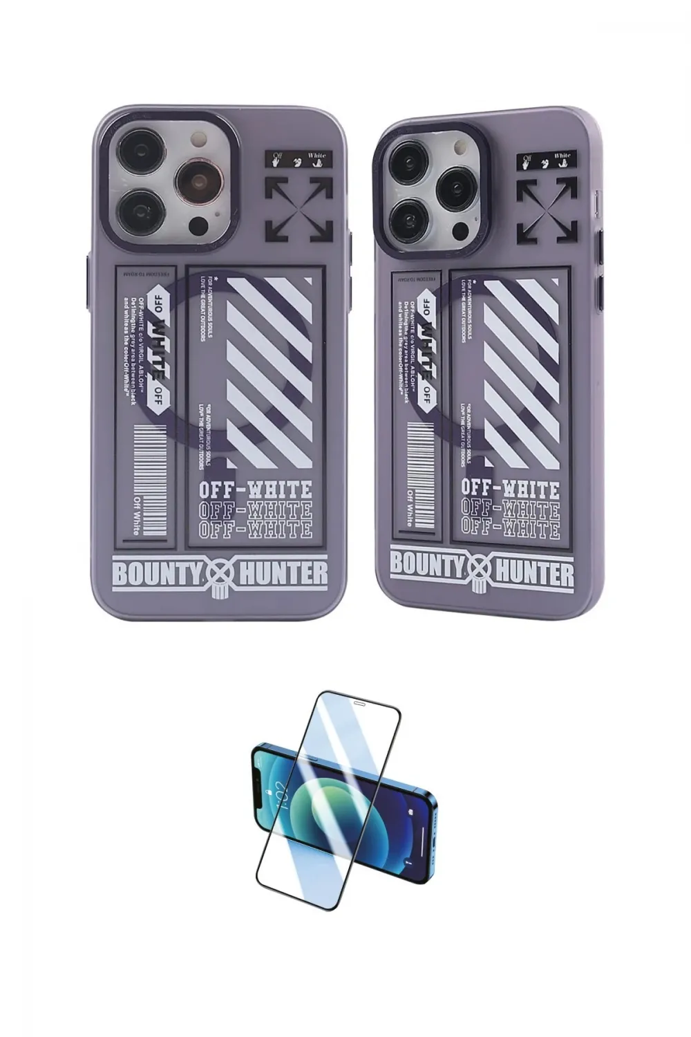ieg™ iPhone 14 Pro Kılıf Nova Doku Koleksiyonu - Siyah 3D Antistatik Cam Ekran Koruyucu