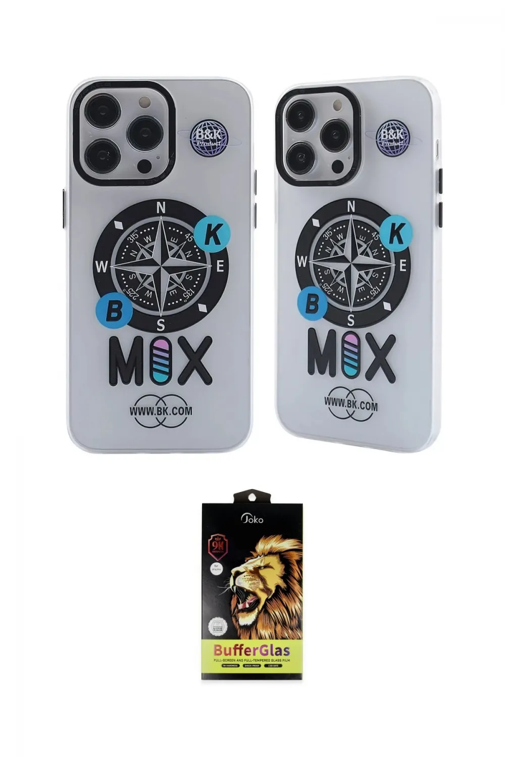 ieg™ iPhone 14 Pro Kılıf Nova Doku Koleksiyonu - Siyah Buffer Cam Ekran Koruyucu