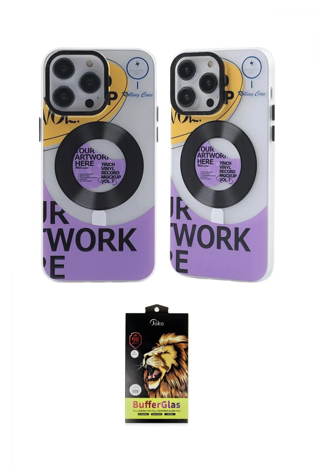 ieg™ iPhone 14 Pro Kılıf Nova Doku Koleksiyonu - Siyah Buffer Cam Ekran Koruyucu