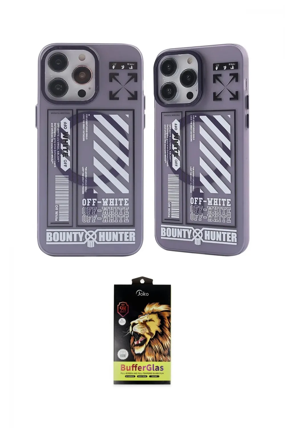 ieg™ iPhone 14 Pro Kılıf Nova Doku Koleksiyonu - Siyah Buffer Cam Ekran Koruyucu