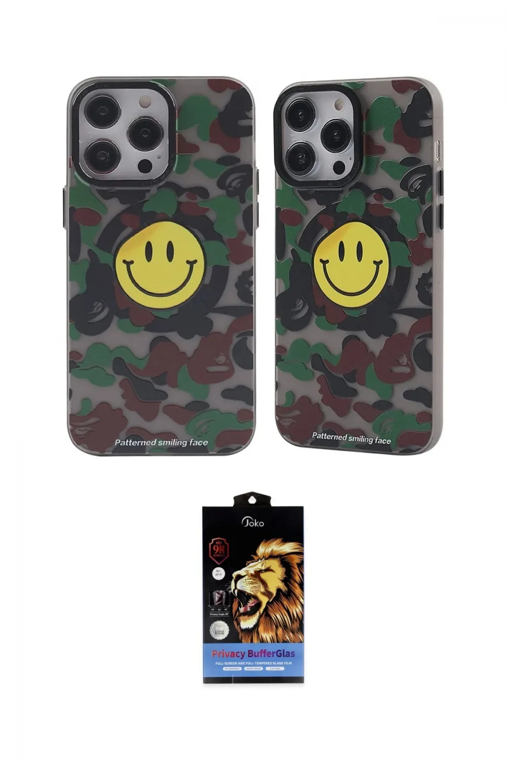 ieg™ iPhone 14 Pro Kılıf Nova Doku Koleksiyonu - Siyah Buffer Hayalet Cam Ekran Koruyucu