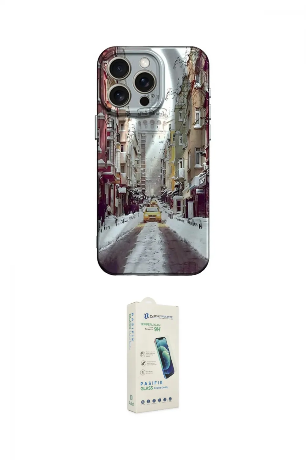 ieg™ iPhone 14 Pro Kılıf Nova Doku Prime - Şeffaf Pasifik Cam Ekran Koruyucu