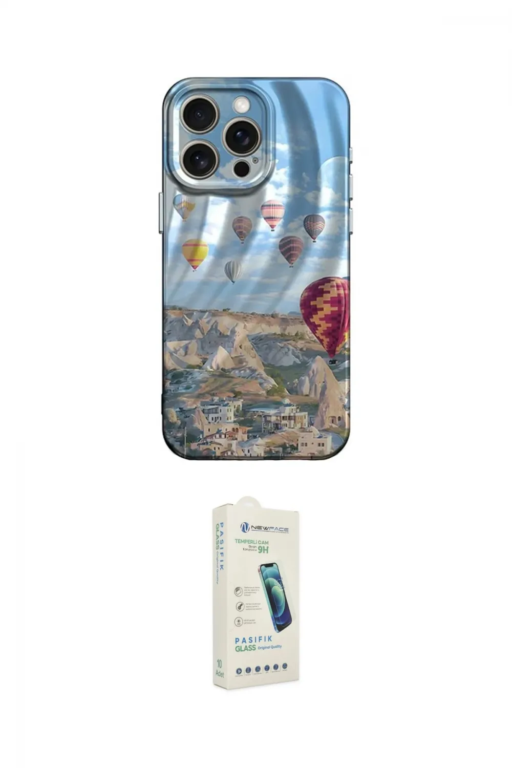 ieg™ iPhone 14 Pro Kılıf Nova Doku Prime - Şeffaf Pasifik Cam Ekran Koruyucu
