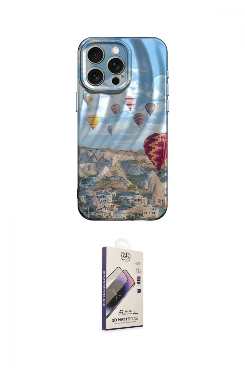 ieg™ iPhone 14 Pro Kılıf Nova Doku Prime - Siyah Bilvis 3D Mat Cam Ekran Koruyucu