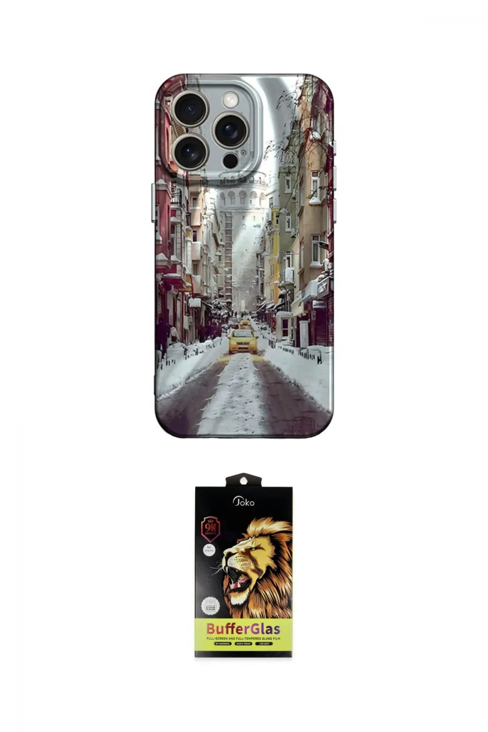 ieg™ iPhone 14 Pro Kılıf Nova Doku Prime - Siyah Buffer Cam Ekran Koruyucu