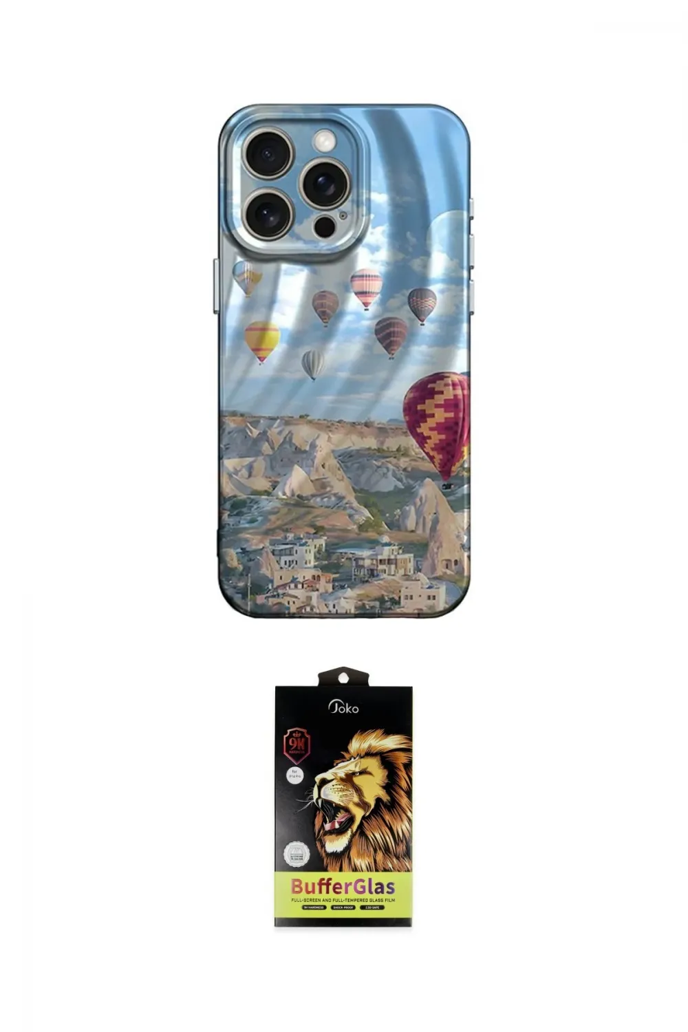 ieg™ iPhone 14 Pro Kılıf Nova Doku Prime - Siyah Buffer Cam Ekran Koruyucu