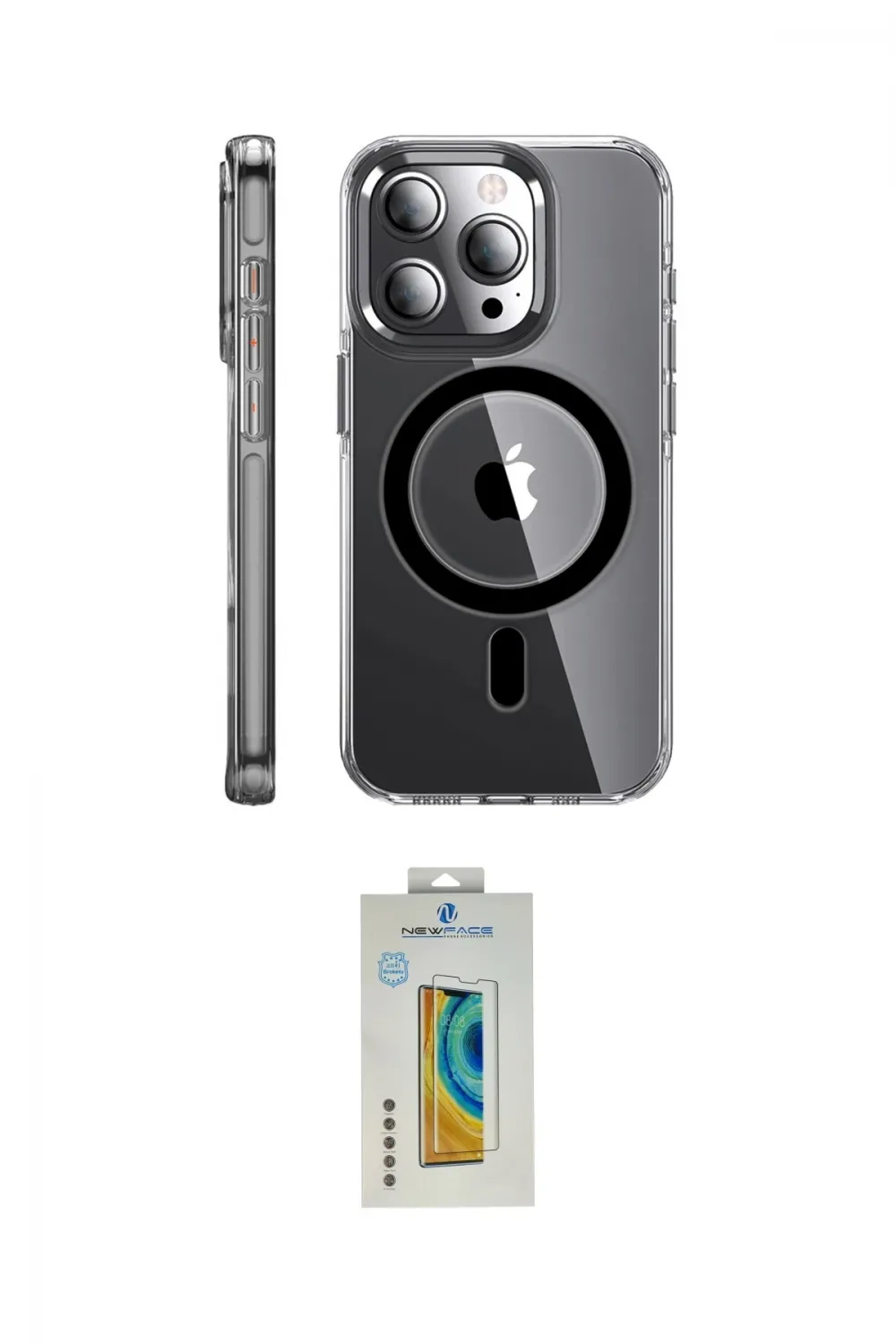 ieg™ iPhone 14 Pro Kılıf Nova Doku - Siyah Polymer Nano Ekran Koruyucu