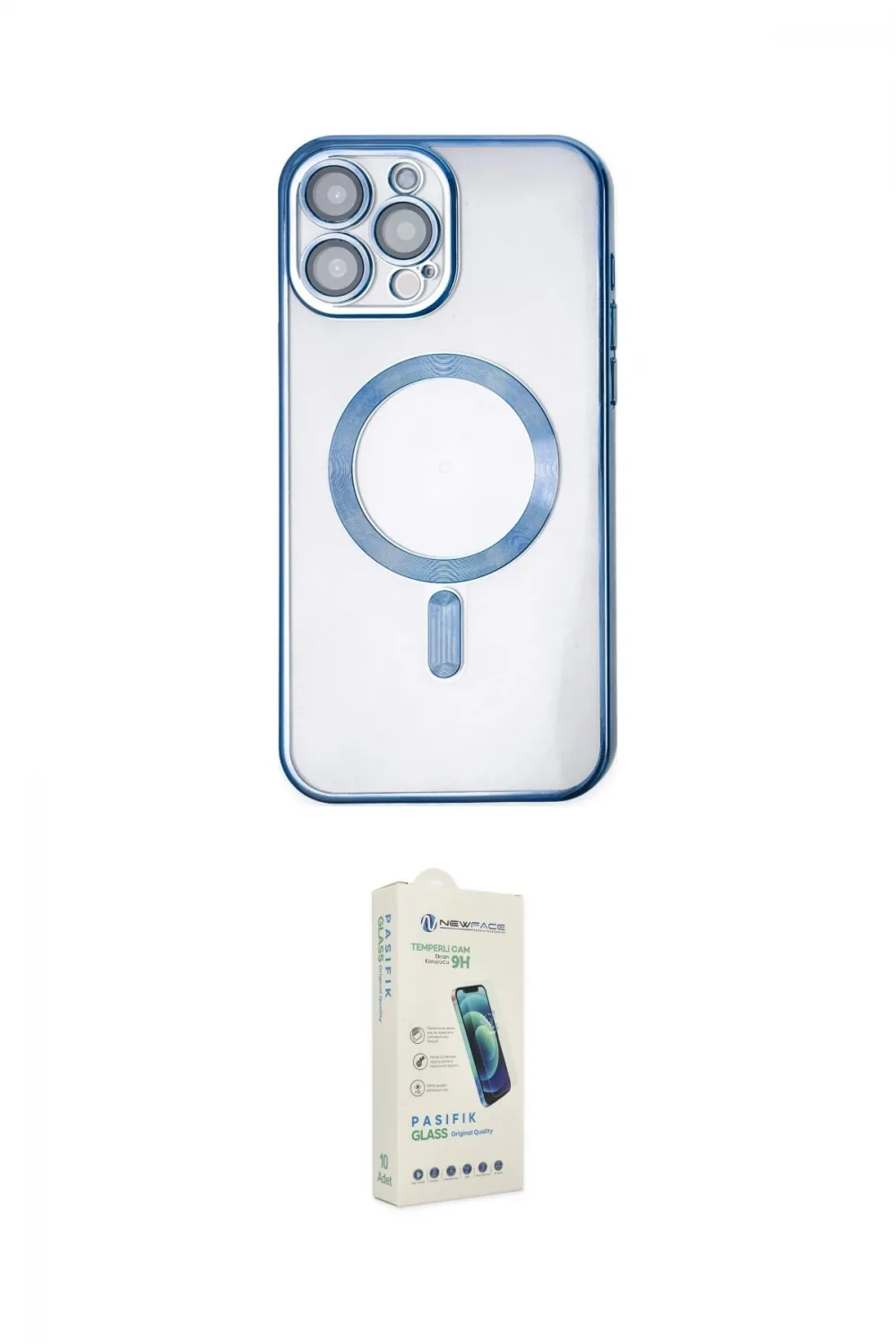 ieg™ iPhone 14 Pro Kılıf Nova Işık Özel Seri - Şeffaf Pasifik Cam Ekran Koruyucu