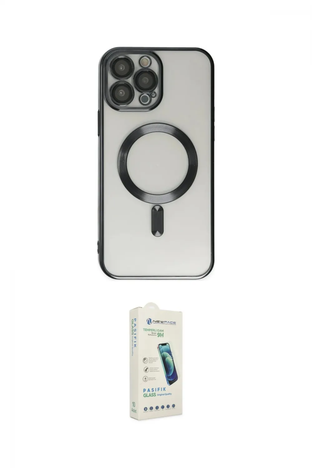 ieg™ iPhone 14 Pro Kılıf Nova Işık Özel Seri - Şeffaf Pasifik Cam Ekran Koruyucu