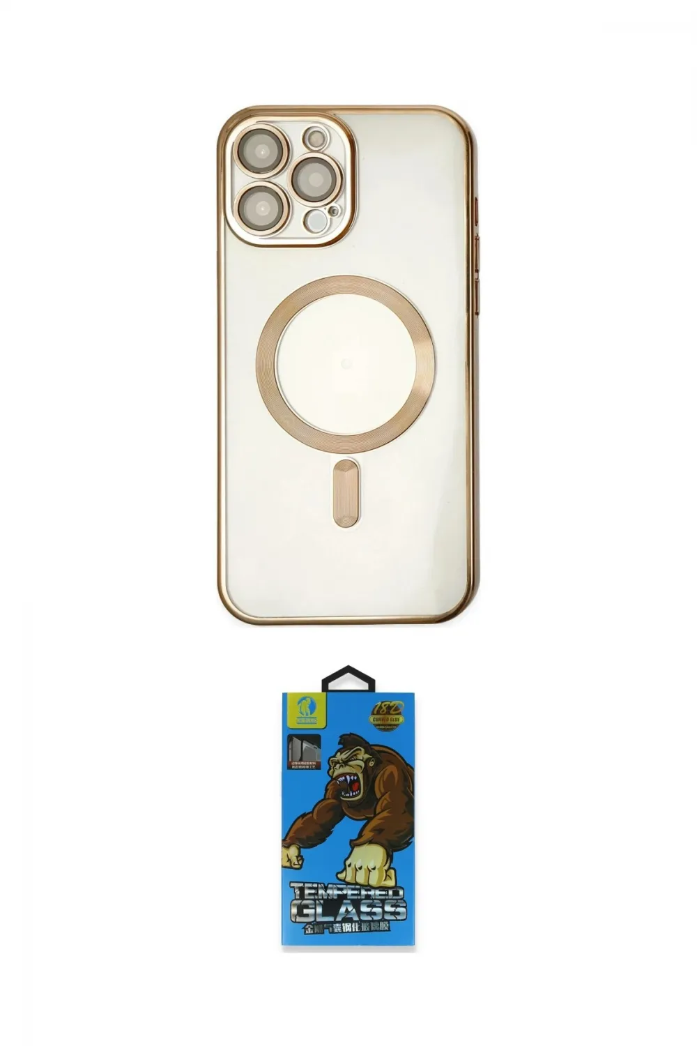 ieg™ iPhone 14 Pro Kılıf Nova Işık Özel Seri - Siyah 18D Cam Ekran Koruyucu