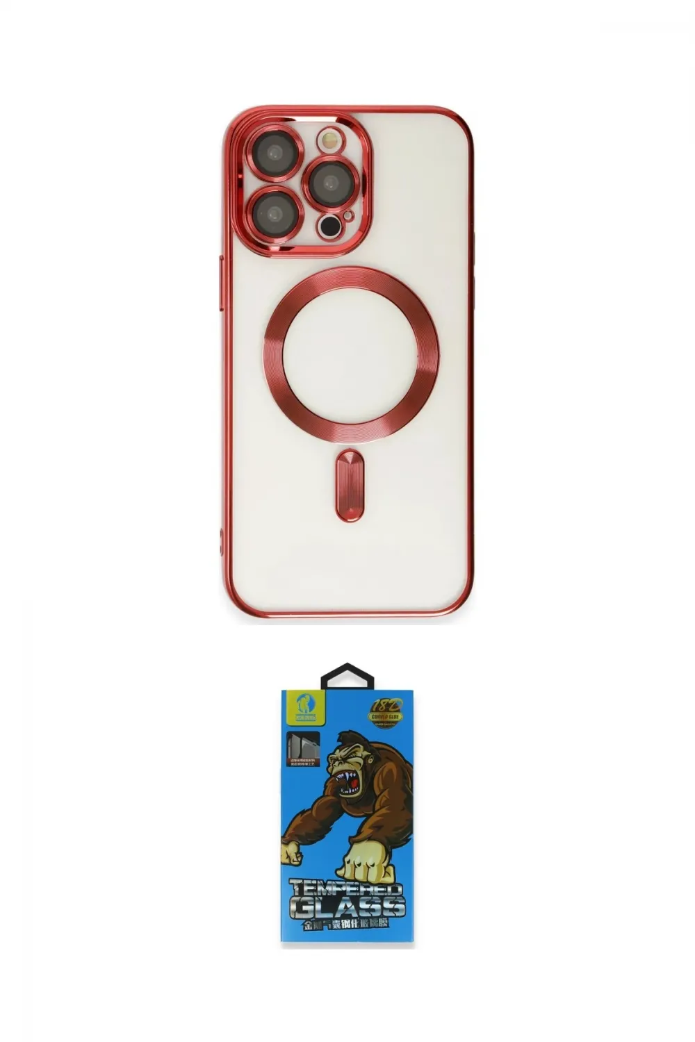 ieg™ iPhone 14 Pro Kılıf Nova Işık Özel Seri - Siyah 18D Cam Ekran Koruyucu