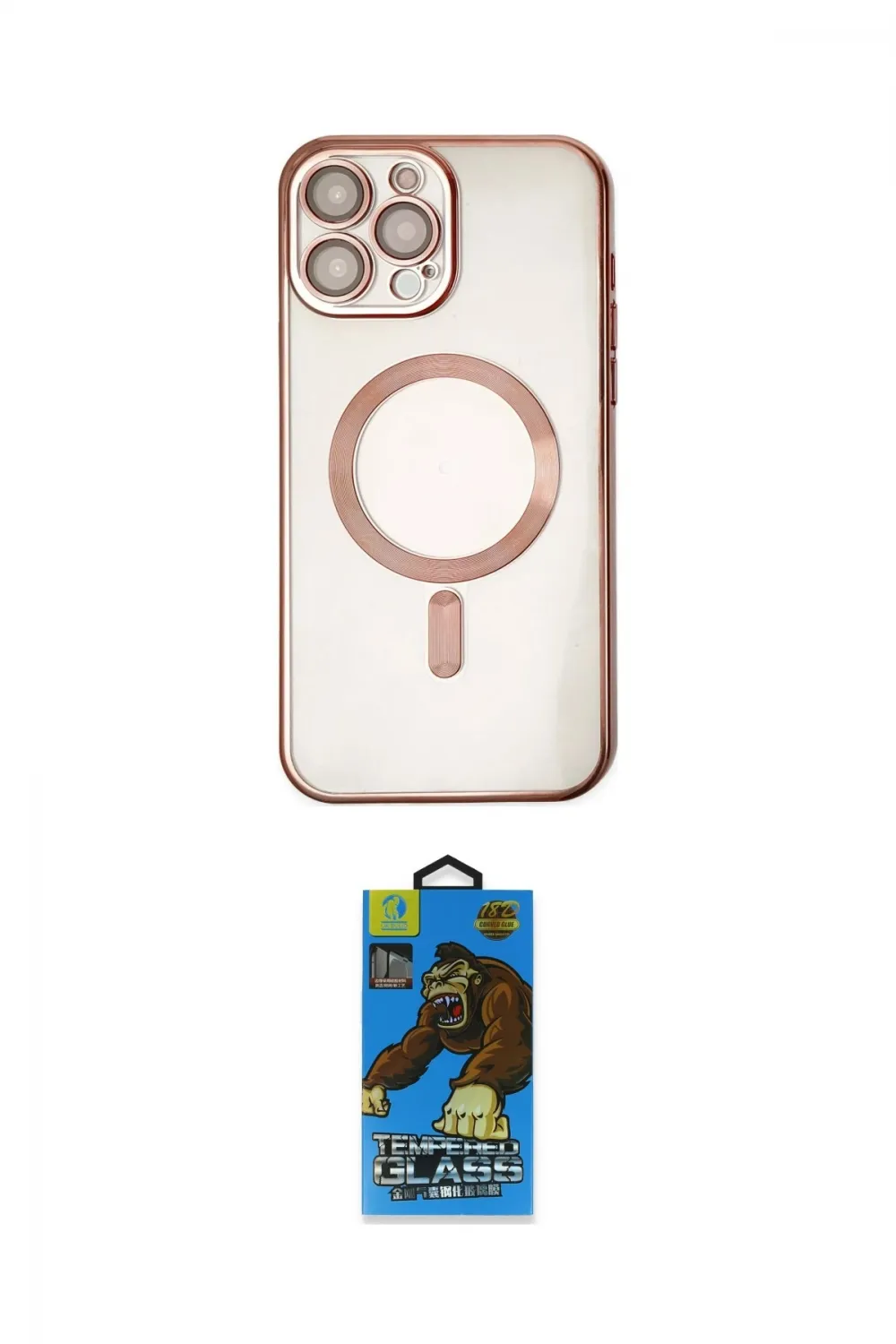 ieg™ iPhone 14 Pro Kılıf Nova Işık Özel Seri - Siyah 18D Cam Ekran Koruyucu