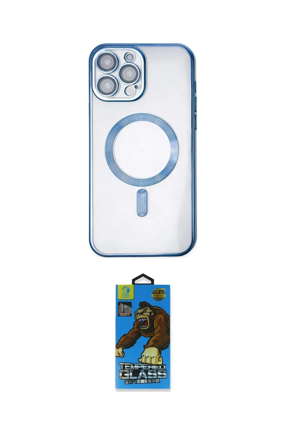 ieg™ iPhone 14 Pro Kılıf Nova Işık Özel Seri - Siyah 18D Cam Ekran Koruyucu
