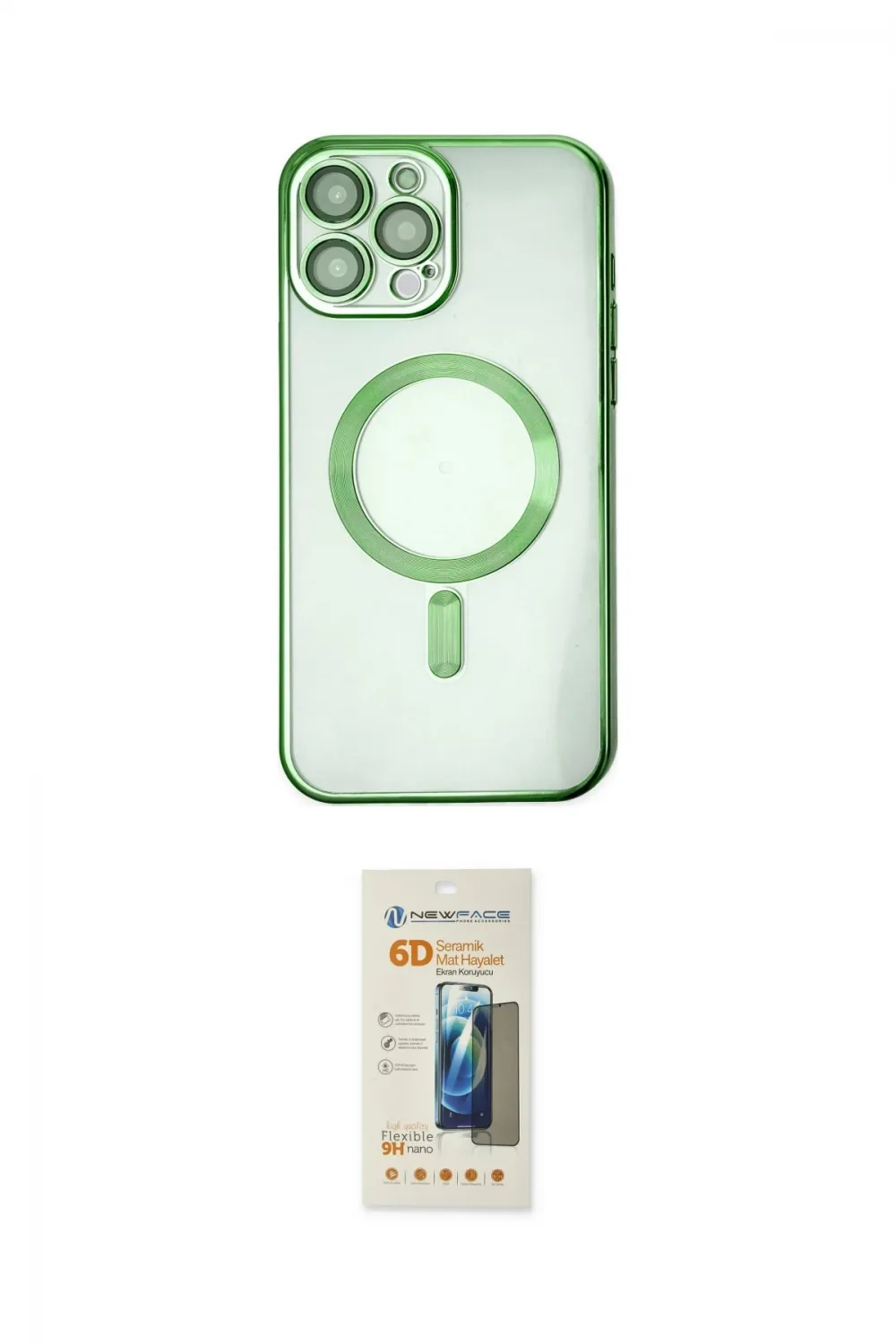 ieg™ iPhone 14 Pro Kılıf Nova Işık Özel Seri - Siyah 6D Mat Seramik Hayalet Nano Ekran Koruyucu