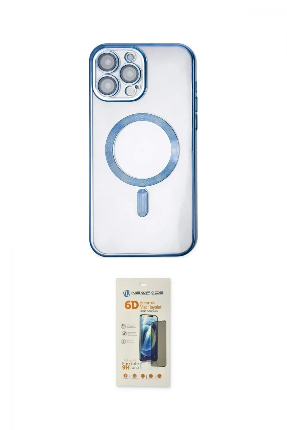 ieg™ iPhone 14 Pro Kılıf Nova Işık Özel Seri - Siyah 6D Mat Seramik Hayalet Nano Ekran Koruyucu