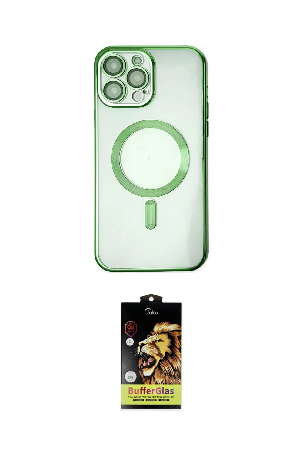ieg™ iPhone 14 Pro Kılıf Nova Işık Özel Seri - Siyah Buffer Cam Ekran Koruyucu