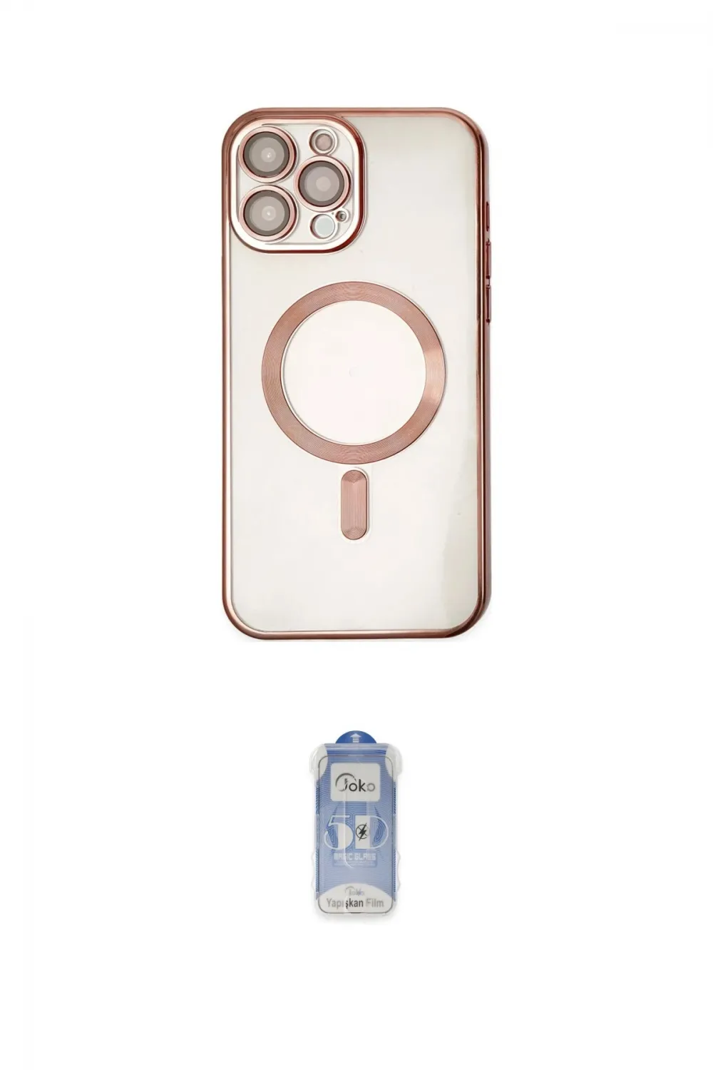 ieg™ iPhone 14 Pro Kılıf Nova Işık Özel Seri - Siyah Joko Magic 5D Cam