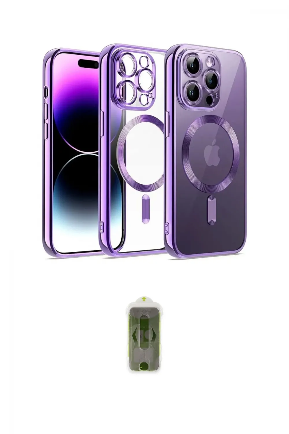 ieg™ iPhone 14 Pro Kılıf Nova Işık Özel Seri - Siyah Joko Magic 5D Hayalet Cam