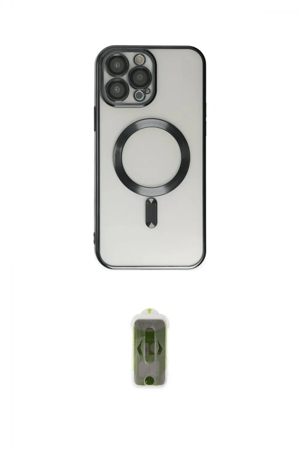 ieg™ iPhone 14 Pro Kılıf Nova Işık Özel Seri - Siyah Joko Magic 5D Hayalet Cam