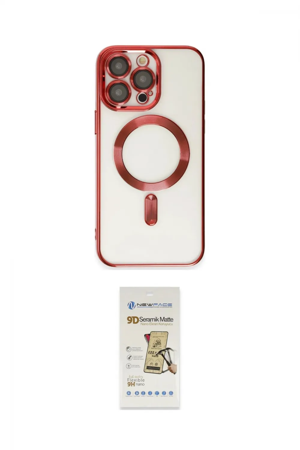 ieg™ iPhone 14 Pro Kılıf Nova Işık Özel Seri - Siyah Mat Seramik Nano Ekran Koruyucu